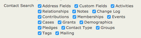 Display Preferences Contact Search