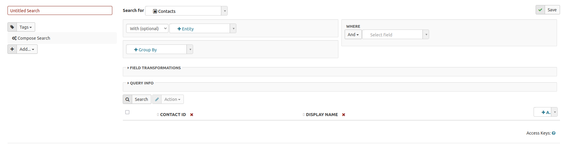 Create New Search
