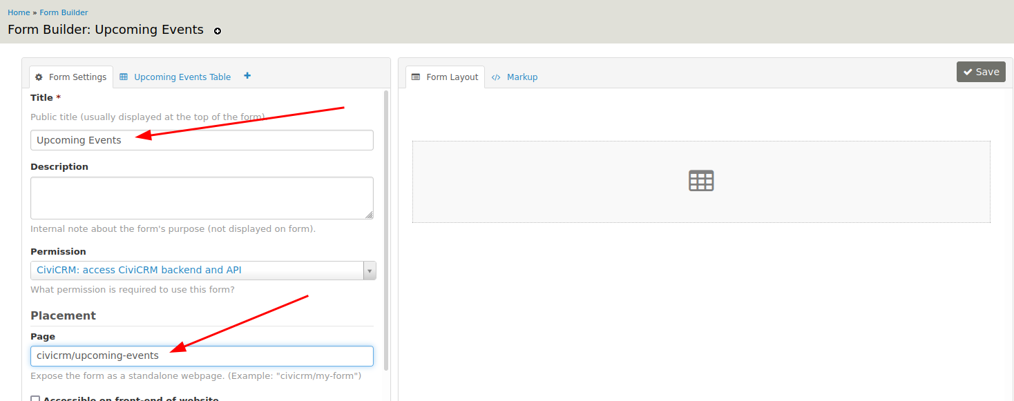 add form name